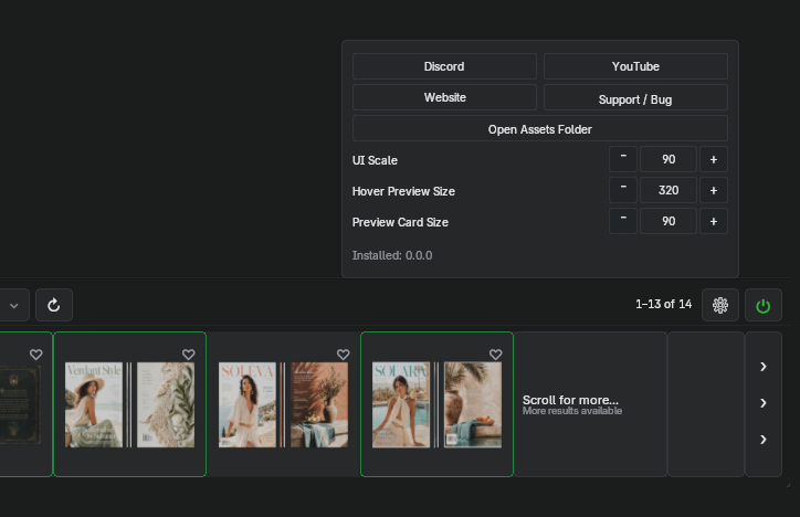 FOURDESINNO settings preview